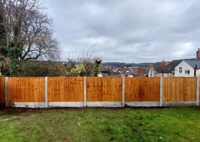 Wooden and Concrete Fending by SG Landscaping